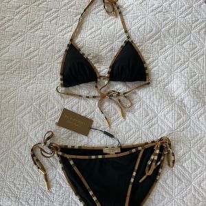 Burberry Vintage Check Detail Triangle Bikini